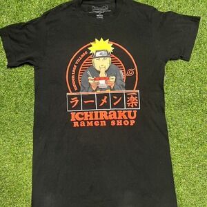 Black Naruto Ichiraku ramen shop cotton t-shirt‎ #Naruto #Ramen